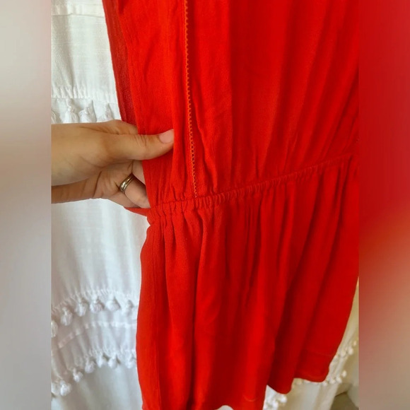 Ella Moss Red Orange Roman Greek Toga summer spring dress size XS - Picture 5 of 9